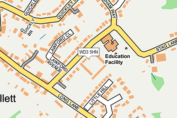 WD3 5HN map - OS OpenMap – Local (Ordnance Survey) WD3 5HN map - OS OpenMap – Local (Ordnance Survey)