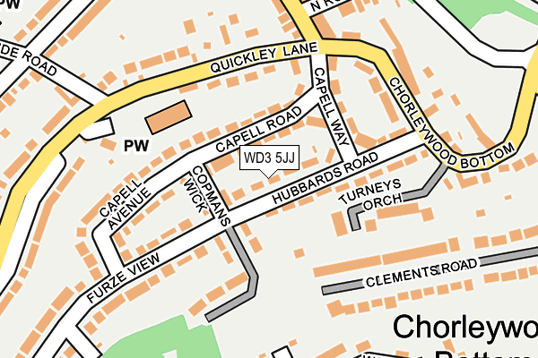 WD3 5JJ map - OS OpenMap – Local (Ordnance Survey) WD3 5JJ map - OS OpenMap – Local (Ordnance Survey)