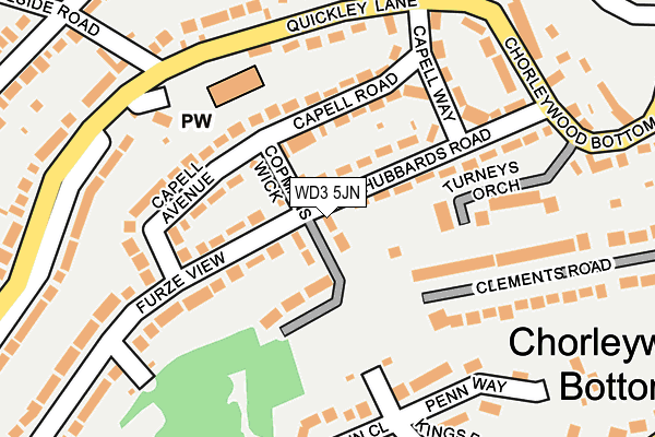 WD3 5JN map - OS OpenMap – Local (Ordnance Survey) WD3 5JN map - OS OpenMap – Local (Ordnance Survey)