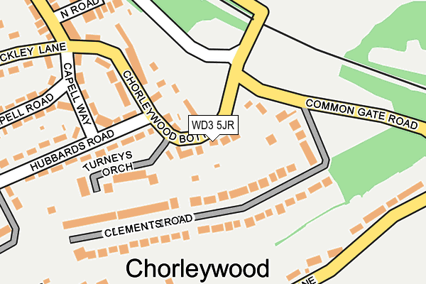 WD3 5JR map - OS OpenMap – Local (Ordnance Survey)