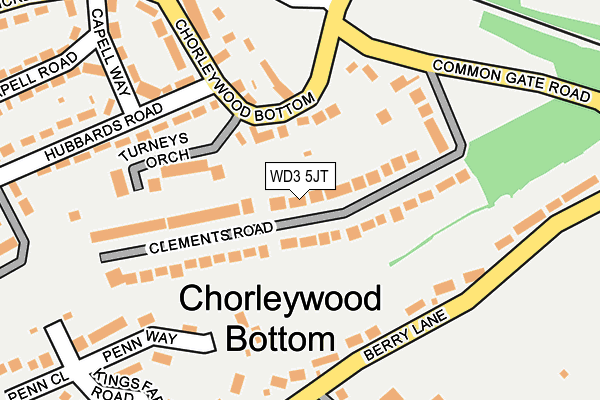 WD3 5JT map - OS OpenMap – Local (Ordnance Survey)