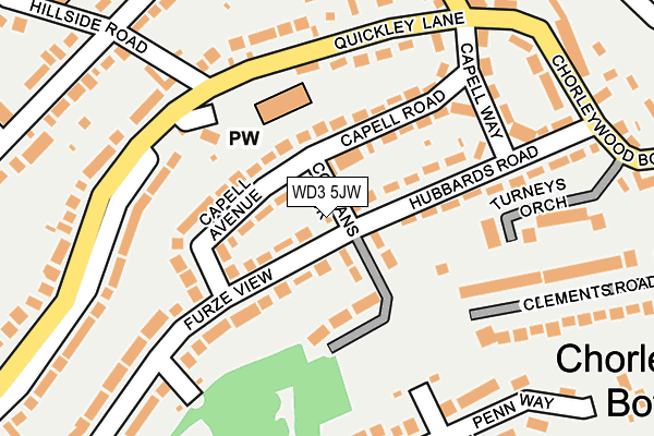 WD3 5JW map - OS OpenMap – Local (Ordnance Survey) WD3 5JW map - OS OpenMap – Local (Ordnance Survey)
