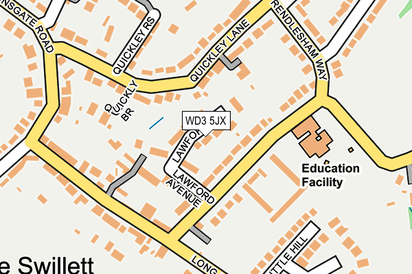 WD3 5JX map - OS OpenMap – Local (Ordnance Survey) WD3 5JX map - OS OpenMap – Local (Ordnance Survey)