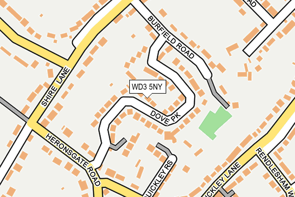 WD3 5NY map - OS OpenMap – Local (Ordnance Survey) WD3 5NY map - OS OpenMap – Local (Ordnance Survey)