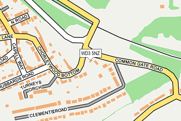 WD3 5NZ map - OS OpenMap – Local (Ordnance Survey) WD3 5NZ map - OS OpenMap – Local (Ordnance Survey)