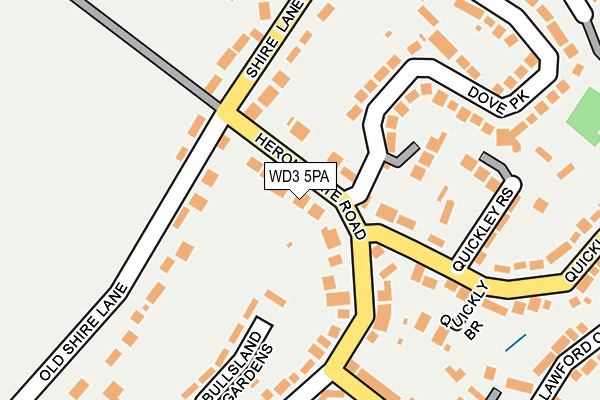 WD3 5PA map - OS OpenMap – Local (Ordnance Survey) WD3 5PA map - OS OpenMap – Local (Ordnance Survey)