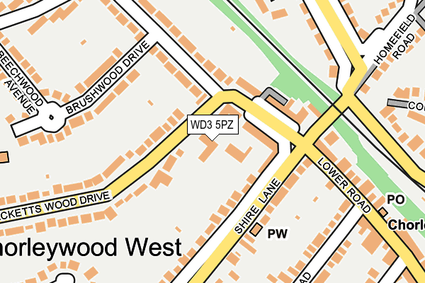 WD3 5PZ map - OS OpenMap – Local (Ordnance Survey) WD3 5PZ map - OS OpenMap – Local (Ordnance Survey)