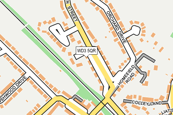 WD3 5QR map - OS OpenMap – Local (Ordnance Survey) WD3 5QR map - OS OpenMap – Local (Ordnance Survey)