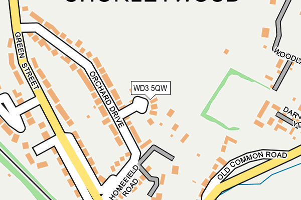 WD3 5QW map - OS OpenMap – Local (Ordnance Survey)