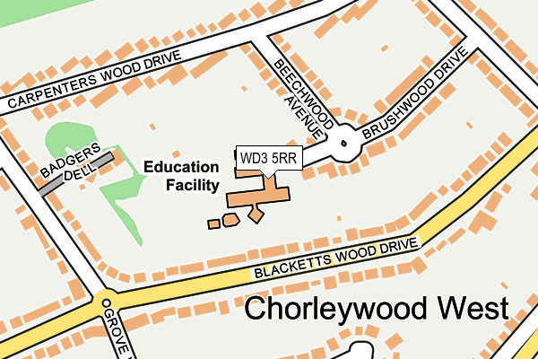 WD3 5RR map - OS OpenMap – Local (Ordnance Survey) WD3 5RR map - OS OpenMap – Local (Ordnance Survey)