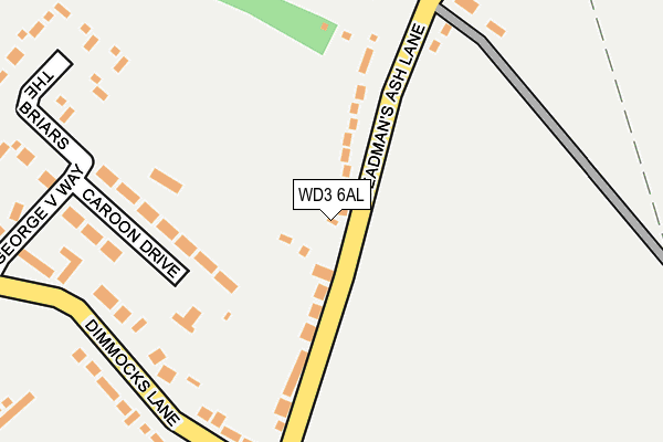 WD3 6AL map - OS OpenMap – Local (Ordnance Survey) WD3 6AL map - OS OpenMap – Local (Ordnance Survey)