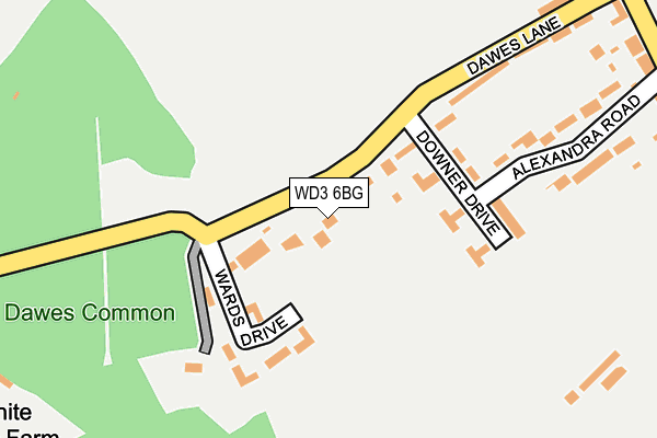 WD3 6BG map - OS OpenMap – Local (Ordnance Survey)