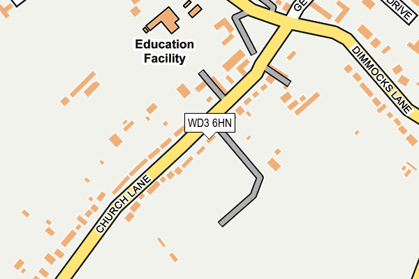 WD3 6HN map - OS OpenMap – Local (Ordnance Survey)