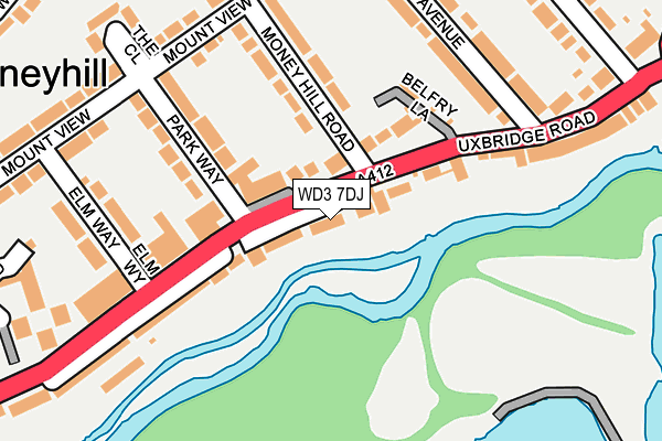WD3 7DJ map - OS OpenMap – Local (Ordnance Survey) WD3 7DJ map - OS OpenMap – Local (Ordnance Survey)