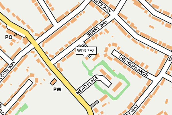 WD3 7EZ map - OS OpenMap – Local (Ordnance Survey) WD3 7EZ map - OS OpenMap – Local (Ordnance Survey)