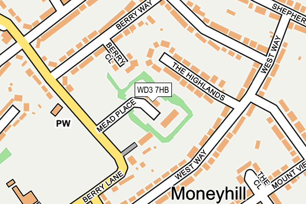 WD3 7HB map - OS OpenMap – Local (Ordnance Survey) WD3 7HB map - OS OpenMap – Local (Ordnance Survey)