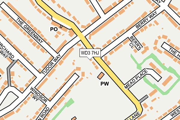 WD3 7HJ map - OS OpenMap – Local (Ordnance Survey) WD3 7HJ map - OS OpenMap – Local (Ordnance Survey)