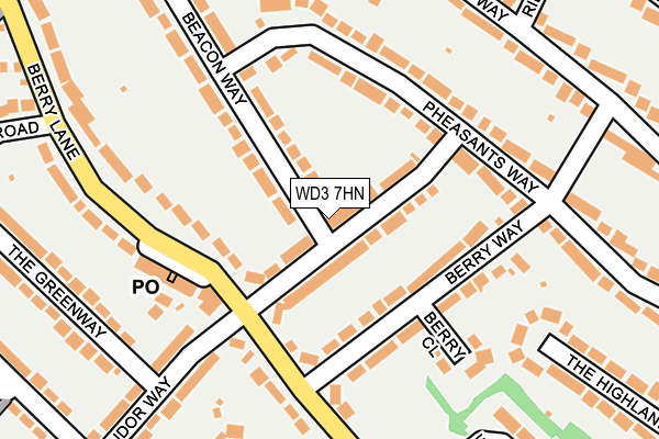 WD3 7HN map - OS OpenMap – Local (Ordnance Survey) WD3 7HN map - OS OpenMap – Local (Ordnance Survey)