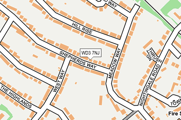 WD3 7NJ map - OS OpenMap – Local (Ordnance Survey) WD3 7NJ map - OS OpenMap – Local (Ordnance Survey)
