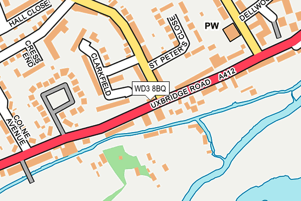 WD3 8BQ map - OS OpenMap – Local (Ordnance Survey) WD3 8BQ map - OS OpenMap – Local (Ordnance Survey)