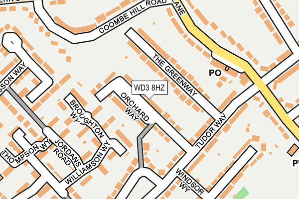 WD3 8HZ map - OS OpenMap – Local (Ordnance Survey) WD3 8HZ map - OS OpenMap – Local (Ordnance Survey)