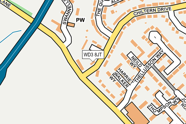 WD3 8JT map - OS OpenMap – Local (Ordnance Survey) WD3 8JT map - OS OpenMap – Local (Ordnance Survey)