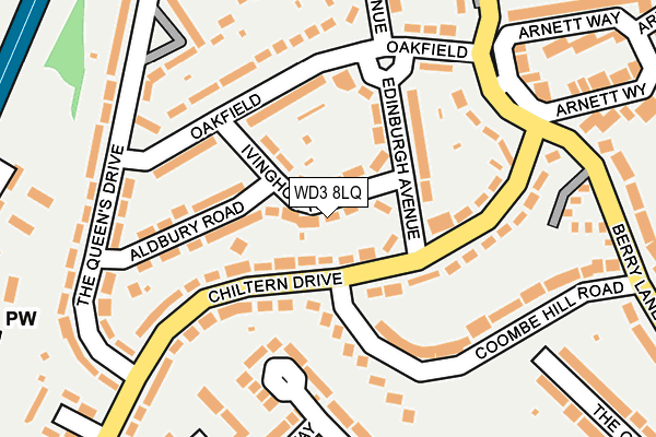 WD3 8LQ map - OS OpenMap – Local (Ordnance Survey) WD3 8LQ map - OS OpenMap – Local (Ordnance Survey)