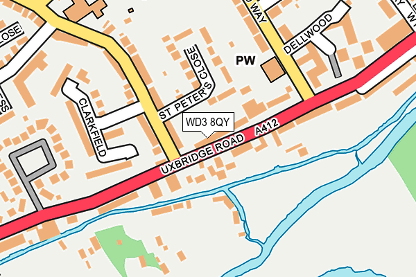 WD3 8QY map - OS OpenMap – Local (Ordnance Survey) WD3 8QY map - OS OpenMap – Local (Ordnance Survey)
