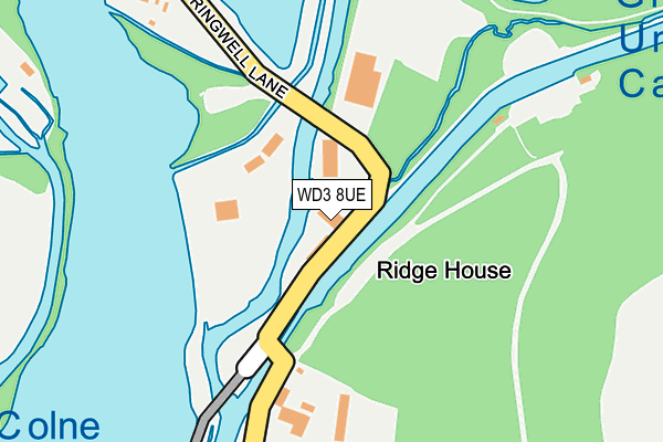 WD3 8UE map - OS OpenMap – Local (Ordnance Survey) WD3 8UE map - OS OpenMap – Local (Ordnance Survey)
