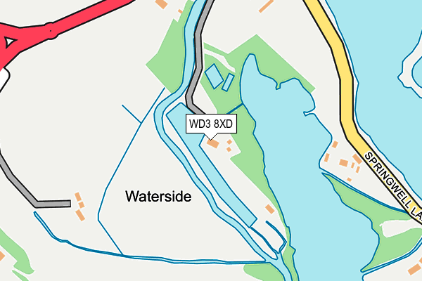 WD3 8XD map - OS OpenMap – Local (Ordnance Survey) WD3 8XD map - OS OpenMap – Local (Ordnance Survey)