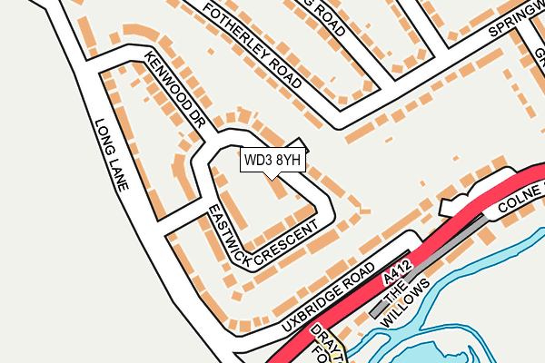 WD3 8YH map - OS OpenMap – Local (Ordnance Survey) WD3 8YH map - OS OpenMap – Local (Ordnance Survey)