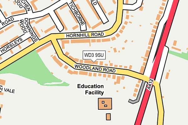 WD3 9SU map - OS OpenMap – Local (Ordnance Survey) WD3 9SU map - OS OpenMap – Local (Ordnance Survey)