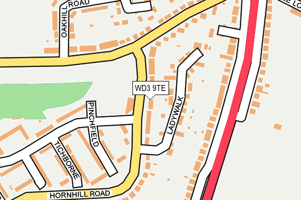WD3 9TE map - OS OpenMap – Local (Ordnance Survey) WD3 9TE map - OS OpenMap – Local (Ordnance Survey)
