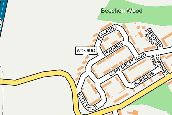 WD3 9UQ map - OS OpenMap – Local (Ordnance Survey) WD3 9UQ map - OS OpenMap – Local (Ordnance Survey)