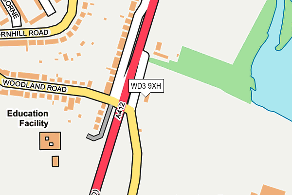 WD3 9XH map - OS OpenMap – Local (Ordnance Survey) WD3 9XH map - OS OpenMap – Local (Ordnance Survey)