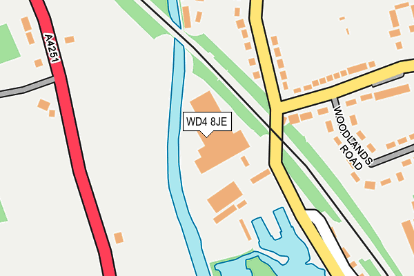 WD4 8JE map - OS OpenMap – Local (Ordnance Survey) WD4 8JE map - OS OpenMap – Local (Ordnance Survey)