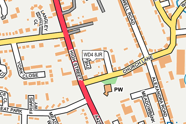 WD4 8JR map - OS OpenMap – Local (Ordnance Survey) WD4 8JR map - OS OpenMap – Local (Ordnance Survey)