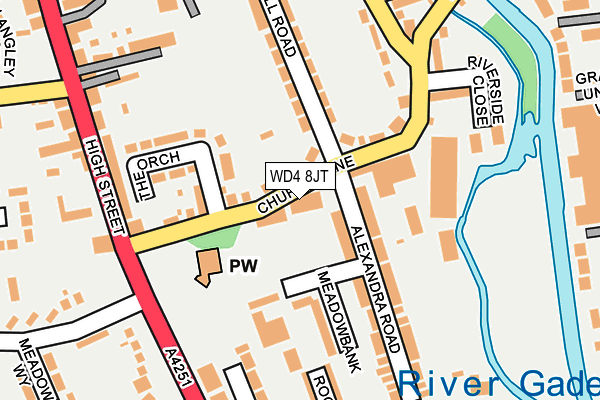 WD4 8JT map - OS OpenMap – Local (Ordnance Survey) WD4 8JT map - OS OpenMap – Local (Ordnance Survey)