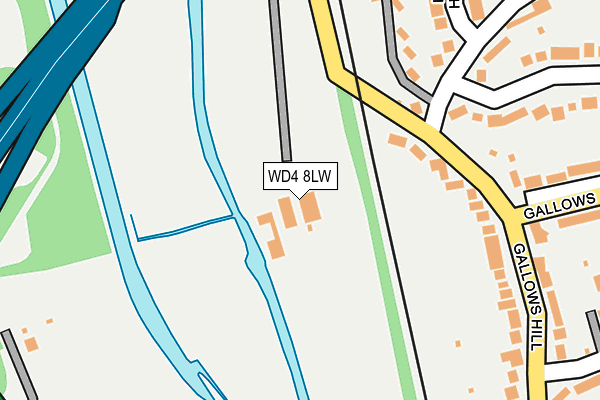 WD4 8LW map - OS OpenMap – Local (Ordnance Survey) WD4 8LW map - OS OpenMap – Local (Ordnance Survey)