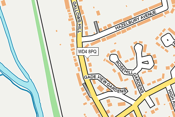 WD4 8PQ map - OS OpenMap – Local (Ordnance Survey) WD4 8PQ map - OS OpenMap – Local (Ordnance Survey)