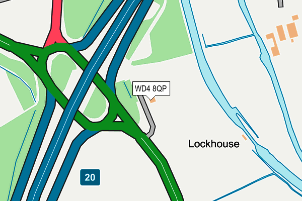 WD4 8QP map - OS OpenMap – Local (Ordnance Survey) WD4 8QP map - OS OpenMap – Local (Ordnance Survey)