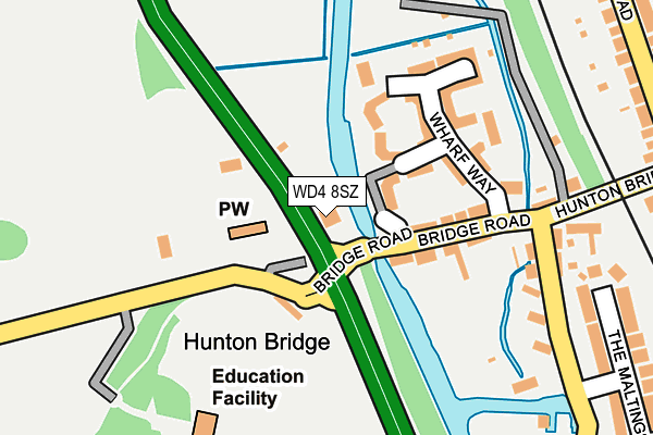 WD4 8SZ map - OS OpenMap – Local (Ordnance Survey)