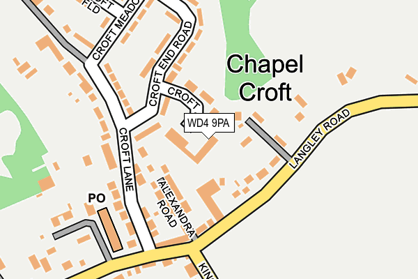 WD4 9PA map - OS OpenMap – Local (Ordnance Survey)