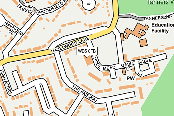 WD5 0FB map - OS OpenMap – Local (Ordnance Survey) WD5 0FB map - OS OpenMap – Local (Ordnance Survey)