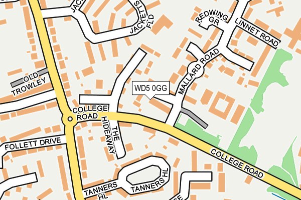 WD5 0GG map - OS OpenMap – Local (Ordnance Survey) WD5 0GG map - OS OpenMap – Local (Ordnance Survey)