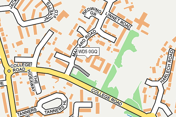 WD5 0GQ map - OS OpenMap – Local (Ordnance Survey) WD5 0GQ map - OS OpenMap – Local (Ordnance Survey)
