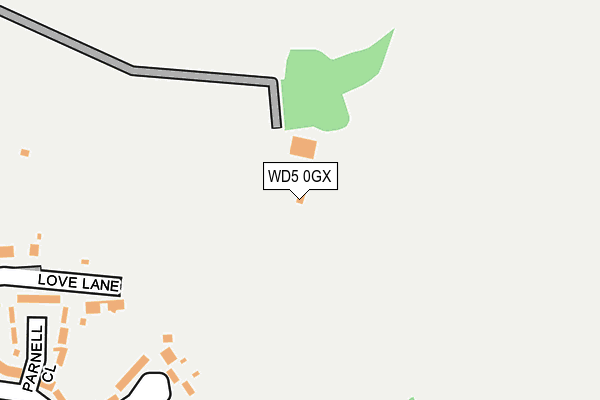 WD5 0GX map - OS OpenMap – Local (Ordnance Survey) WD5 0GX map - OS OpenMap – Local (Ordnance Survey)