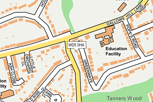 WD5 0HA map - OS OpenMap – Local (Ordnance Survey) WD5 0HA map - OS OpenMap – Local (Ordnance Survey)