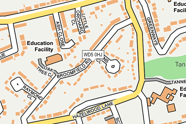 WD5 0HJ map - OS OpenMap – Local (Ordnance Survey)