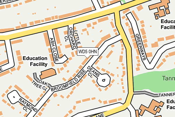 WD5 0HN map - OS OpenMap – Local (Ordnance Survey) WD5 0HN map - OS OpenMap – Local (Ordnance Survey)